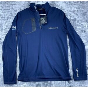 RLX Ralph Lauren Quarter Zip Pullover Mens S Navy Blue Inspirato Golf Shirt‎ NWT